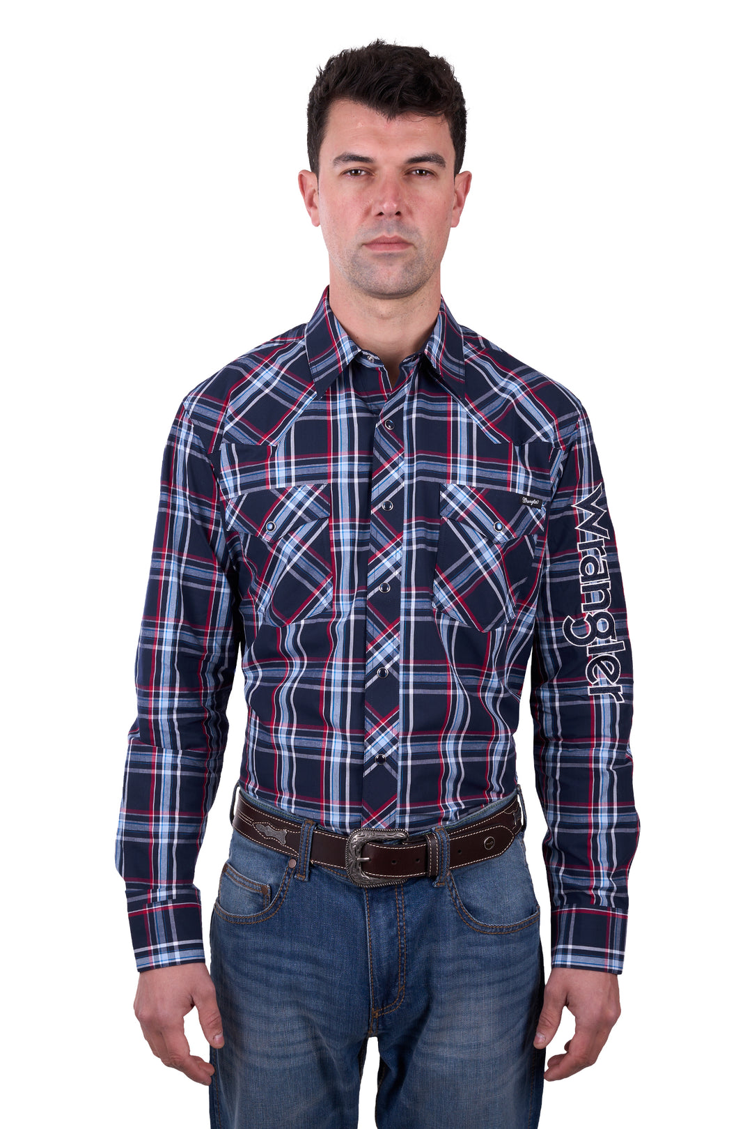 Wrangler - Mens Hugo Logo Check Arena Shirt