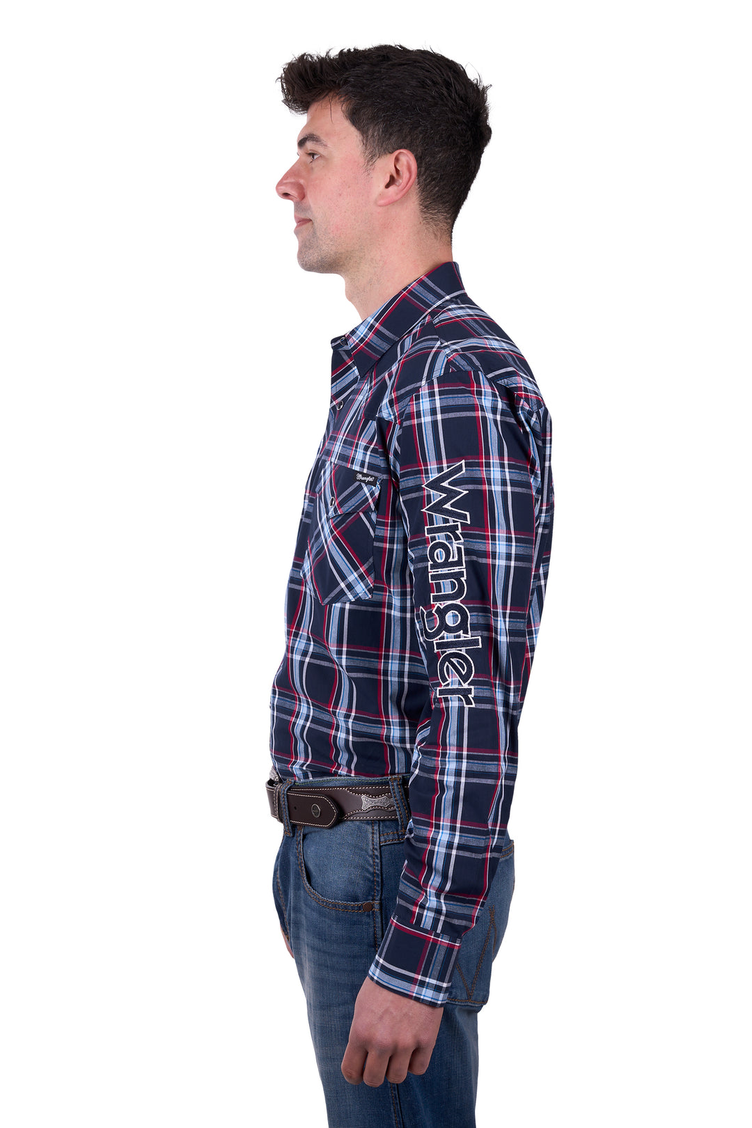 Wrangler - Mens Hugo Logo Check Arena Shirt