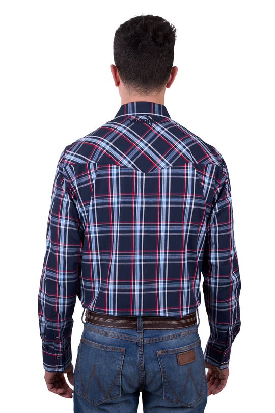 Wrangler - Mens Hugo Logo Check Arena Shirt