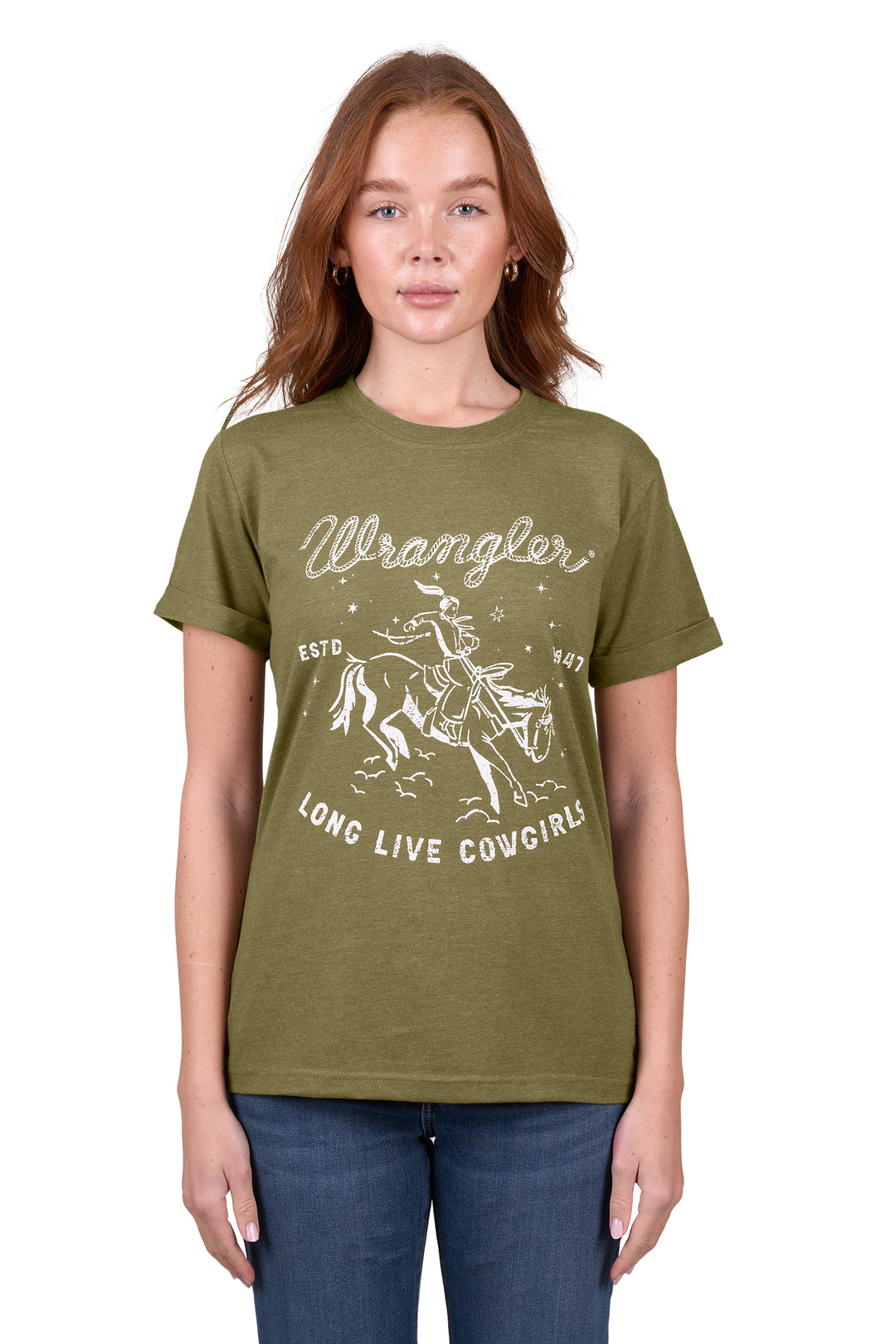 Wrangler - Womens Layla Khaki Marle Tee