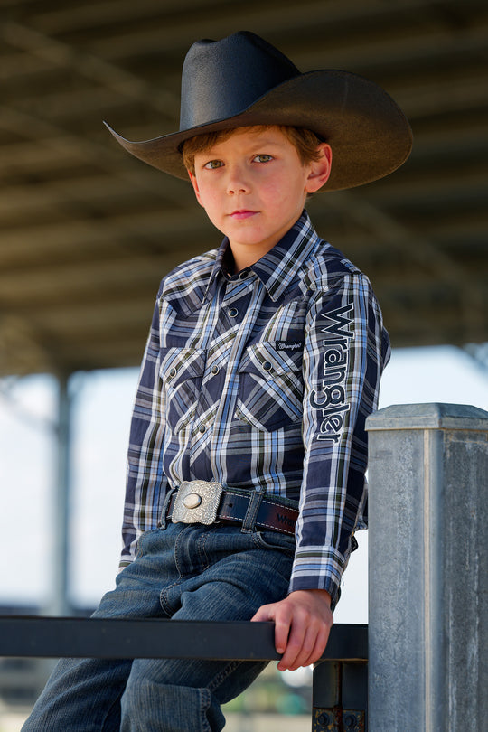 Wrangler - Kids Black Vaquerita Straw Hat