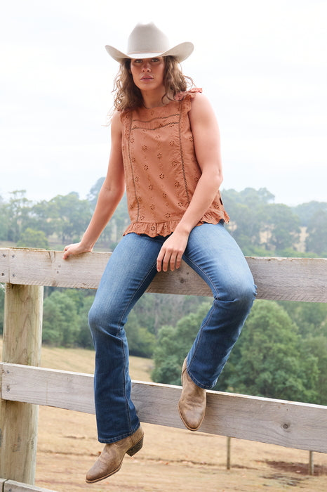 Wrangler - Womens Copper Grace Blouse