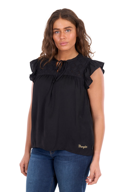 Wrangler - Womens Stella Black Blouse