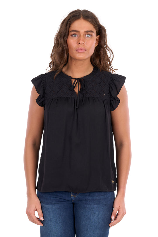 Wrangler - Womens Stella Black Blouse