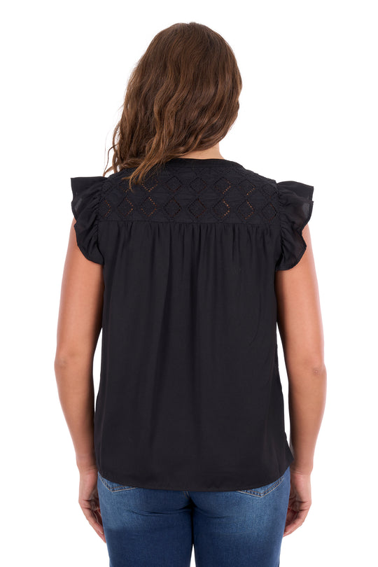 Wrangler - Womens Stella Black Blouse