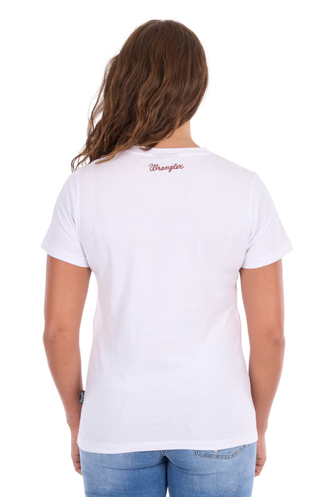 Wrangler - Womens White Gwen Tee