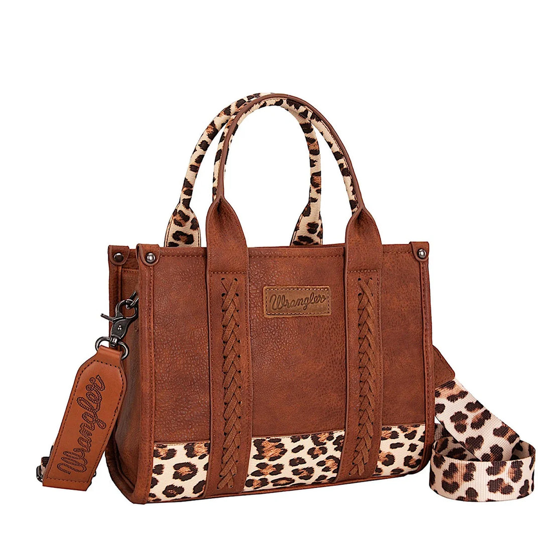 Wrangler - Leopard Print Crossbody Bag - Tan