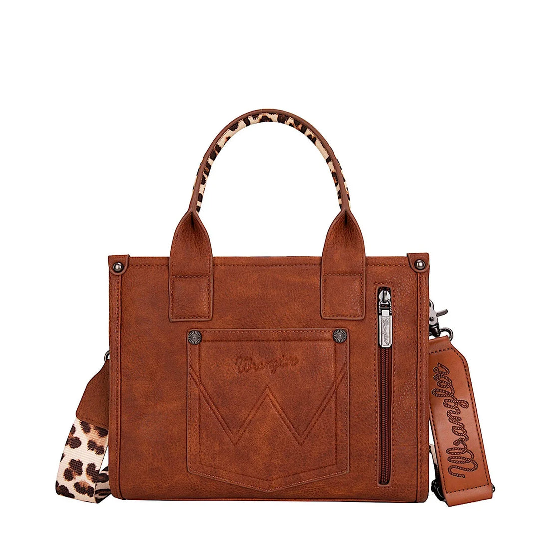 Wrangler - Leopard Print Crossbody Bag - Tan