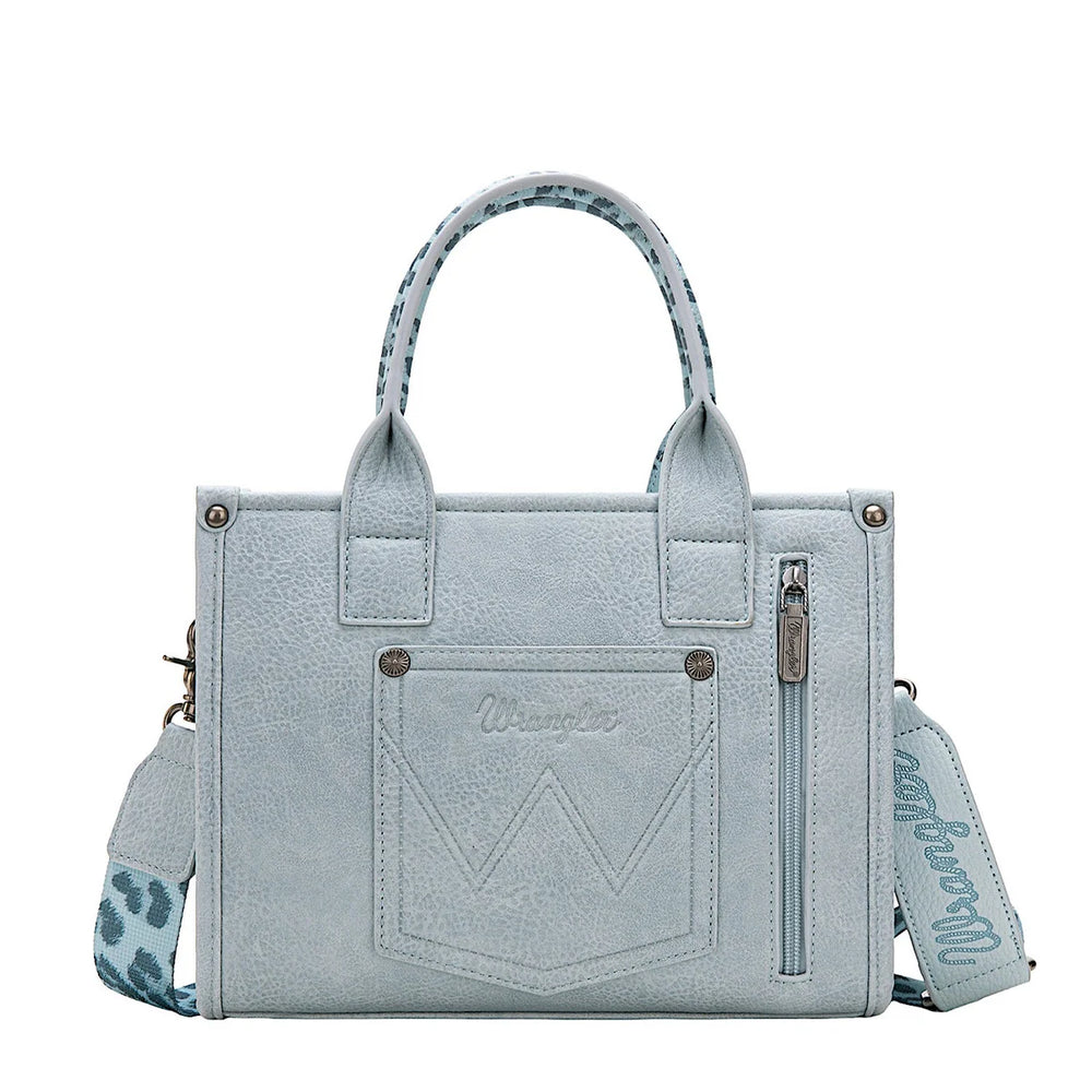 Wrangler - Leopard Print Crossbody Bag - Blue