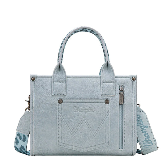 Wrangler - Leopard Print Crossbody Bag - Blue