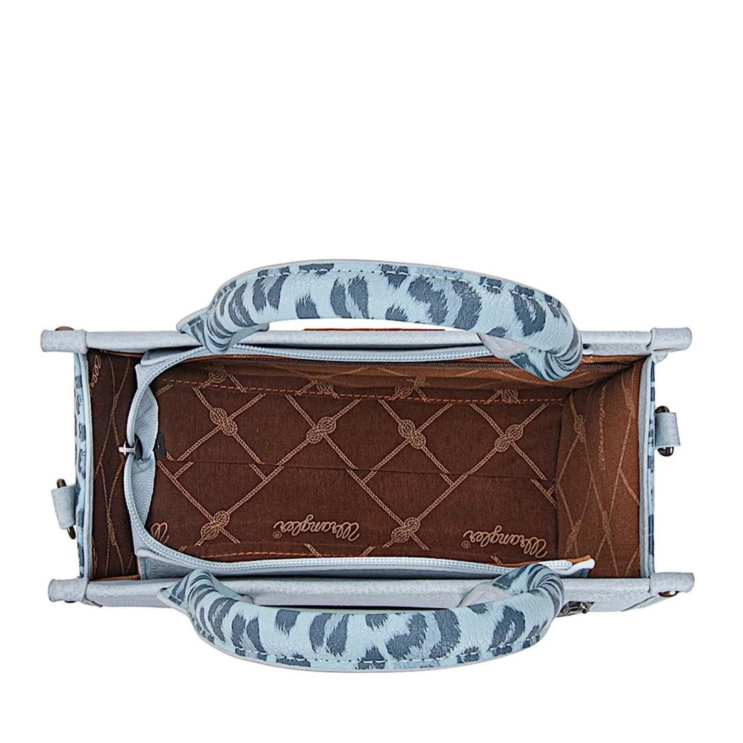 Wrangler - Leopard Print Crossbody Bag - Blue
