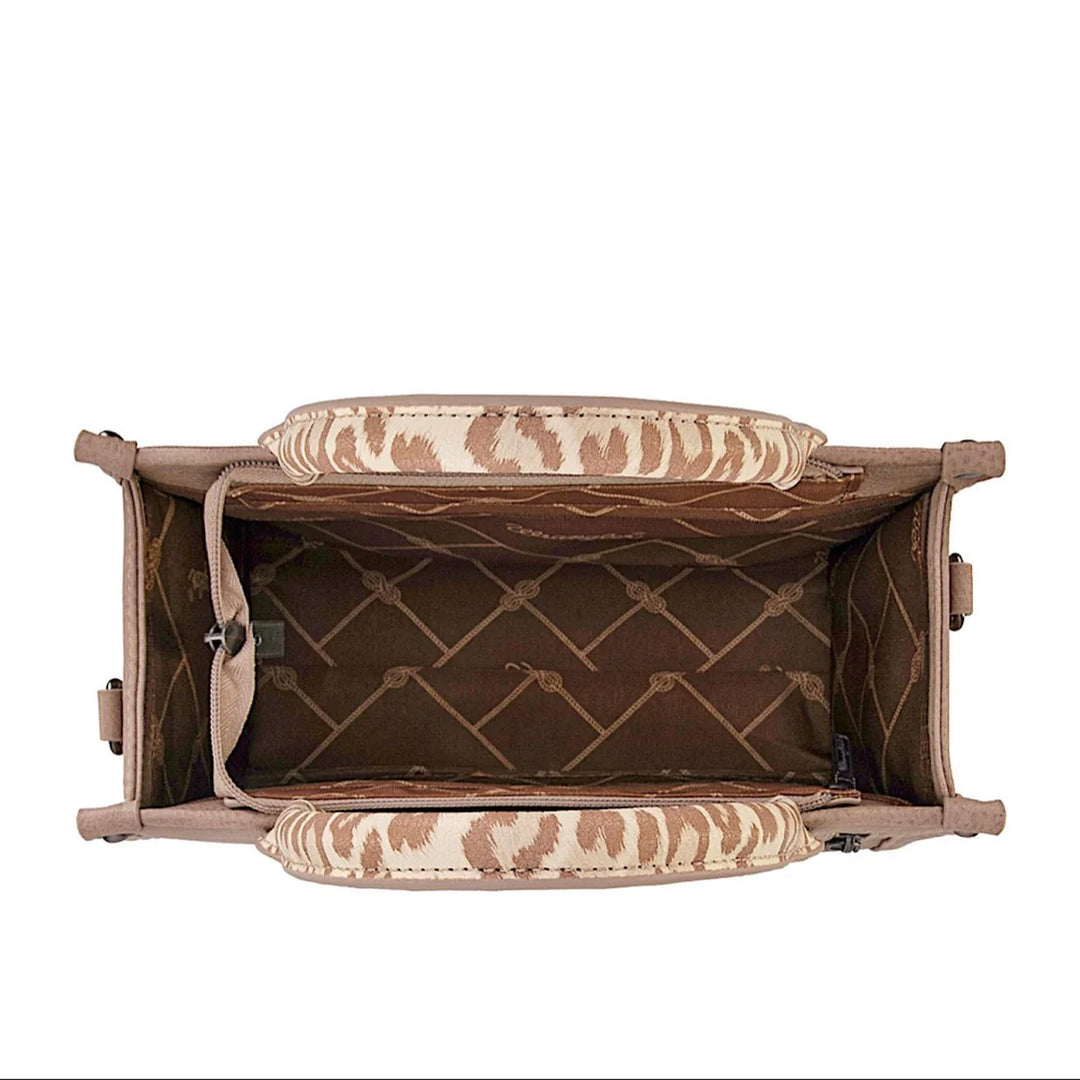 Wrangler - Leopard Print Crossbody Bag - Taupe