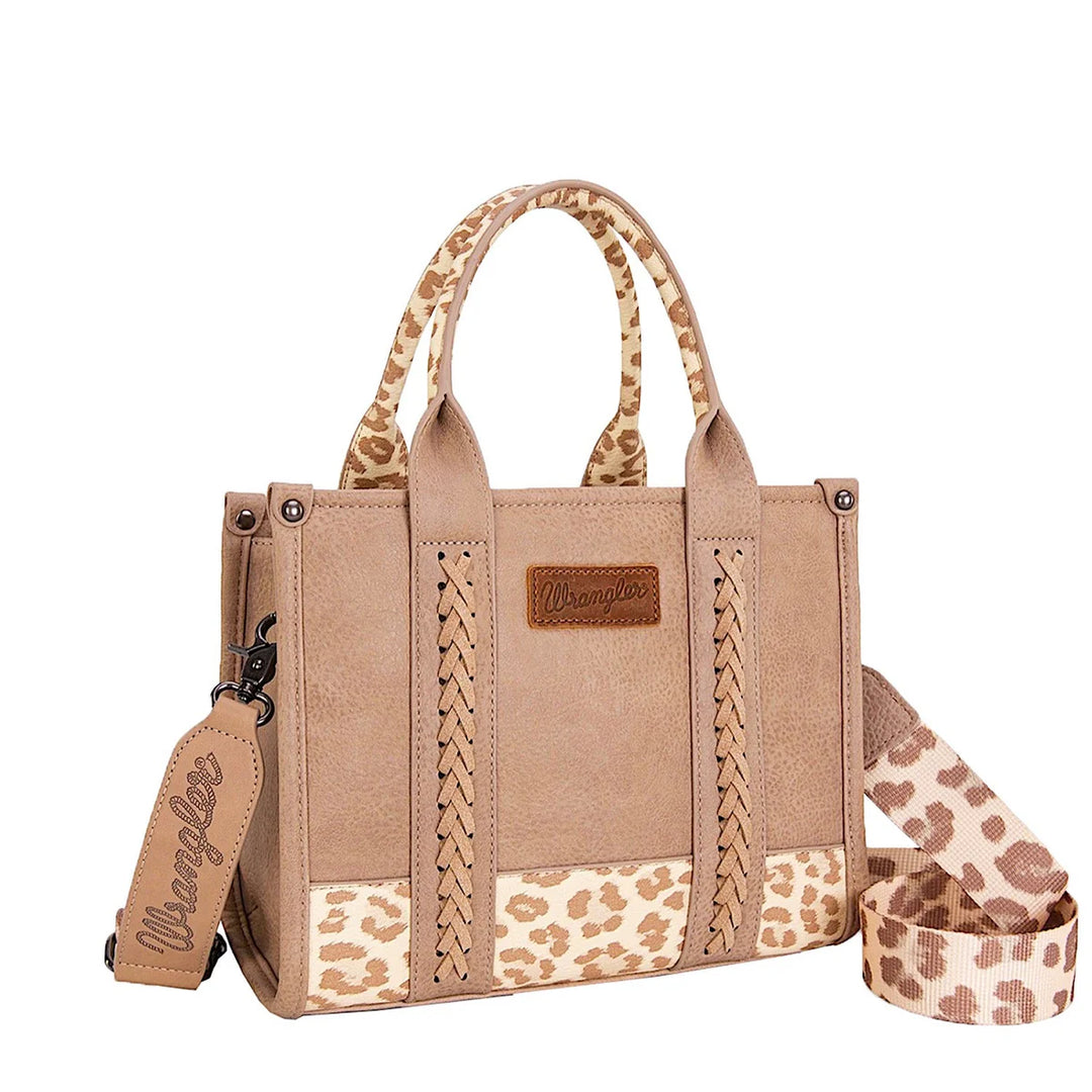 Wrangler - Leopard Print Crossbody Bag - Taupe