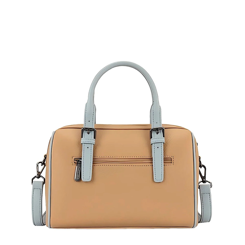 Wrangler -Boston Stitch Barrel Bag - Camel/ Blue