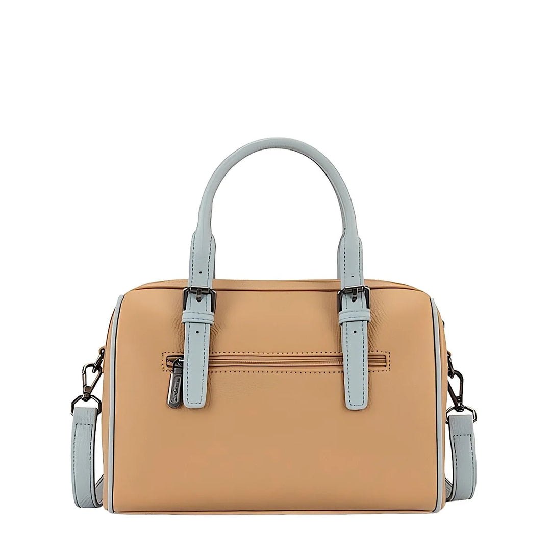 Wrangler -Boston Stitch Barrel Bag - Camel/ Blue