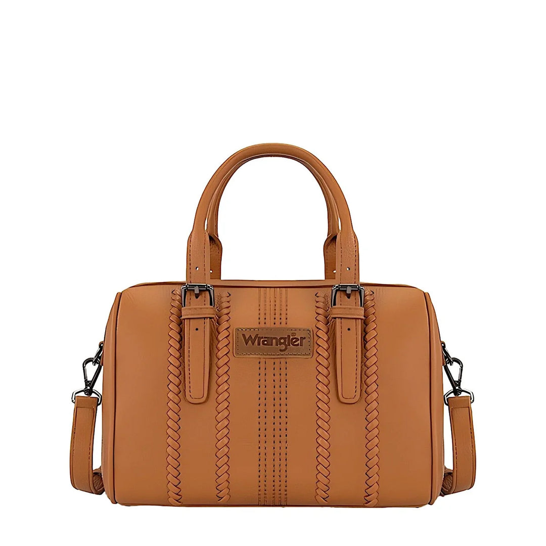 Wrangler -Boston Stitch Barrel Bag - Tan