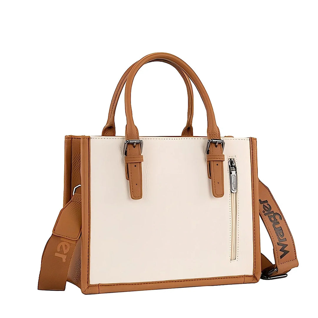 Wrangler -Boston Stitch Crossbody Bag - Natural/Tan
