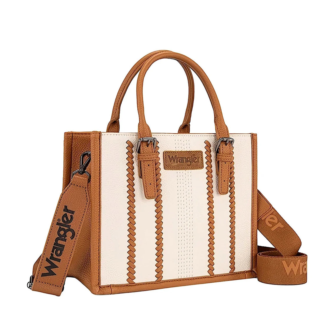 Wrangler -Boston Stitch Crossbody Bag - Natural/Tan