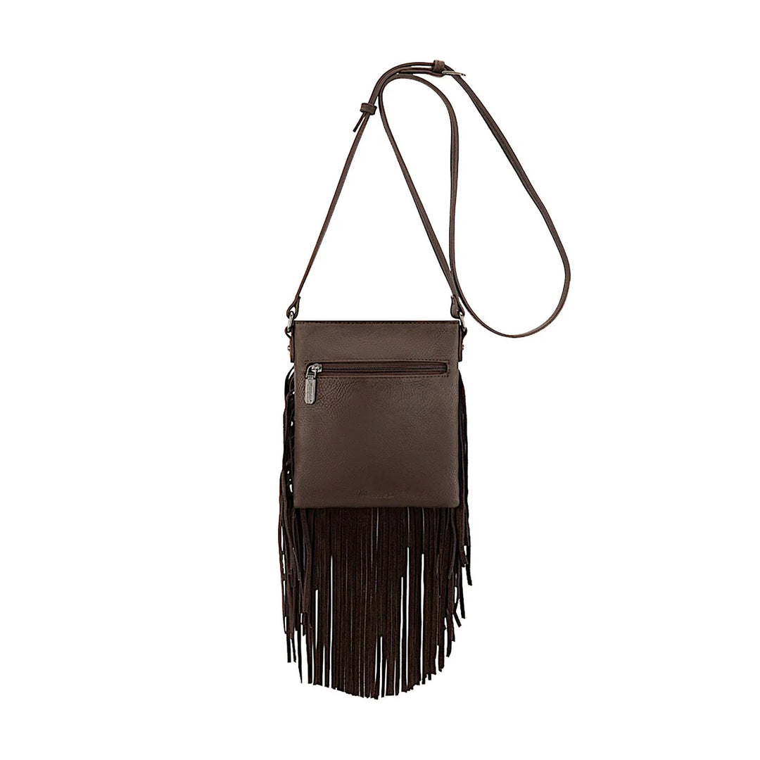 Wrangler - Denim Pocket Fringe Bag- Chocolate