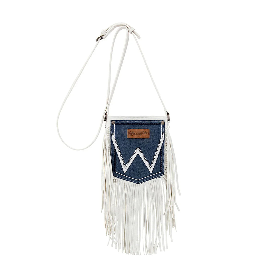 Wrangler - Denim Pocket Fringe Bag- White