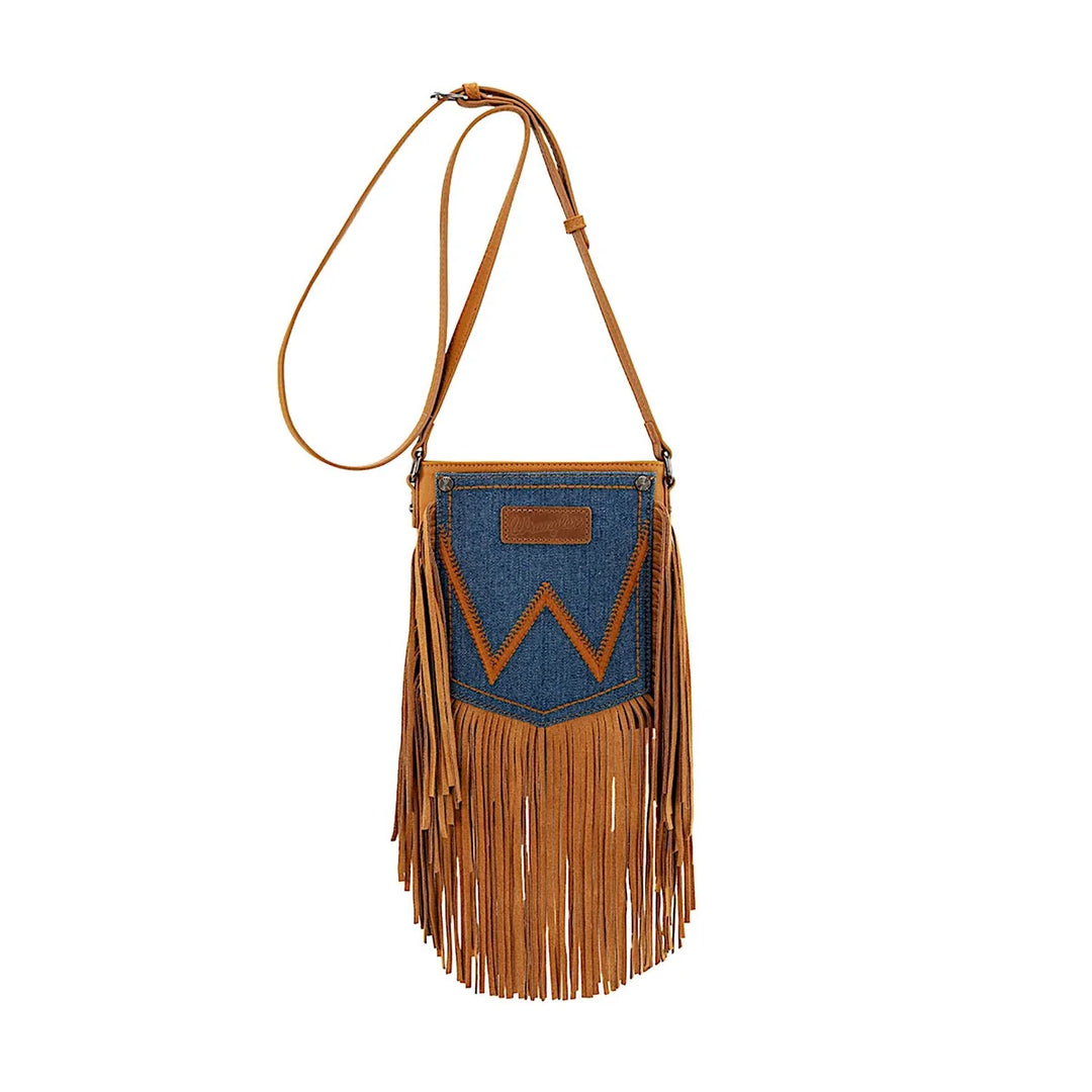 Wrangler - Denim Pocket Fringe Bag- Tan