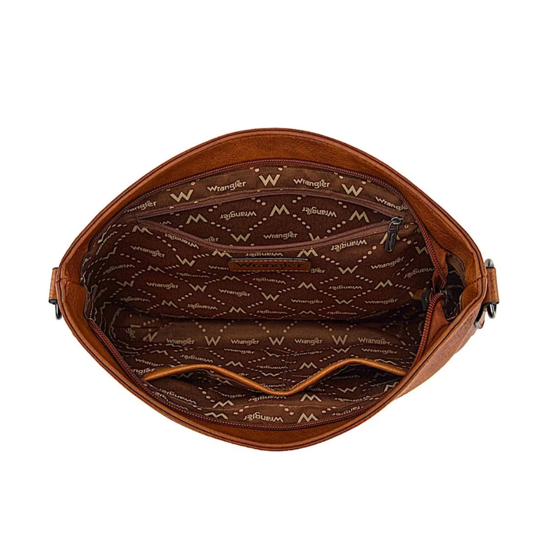 Wrangler -Animal Print Slouch Bag - Tan