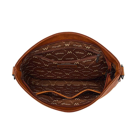 Wrangler -Animal Print Slouch Bag - Tan