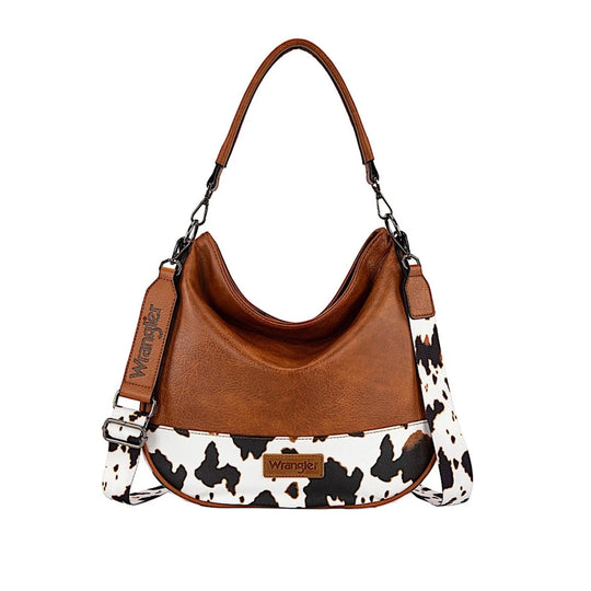 Wrangler -Animal Print Slouch Bag - Tan