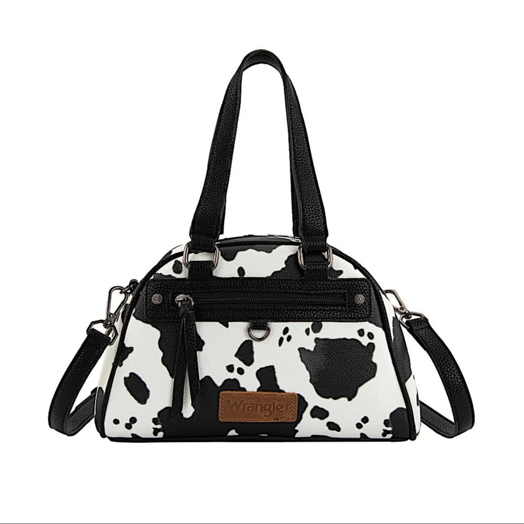 Wrangler - Cow Print Handbag - Black