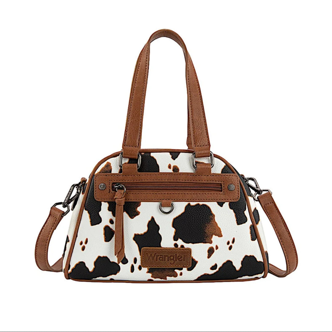 Wrangler - Cow Print Handbag - Tan