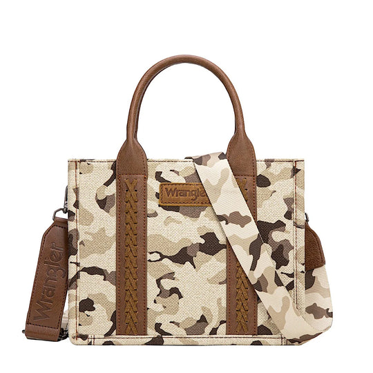 Wrangler - Camo Print Crossbody Bag - Tan