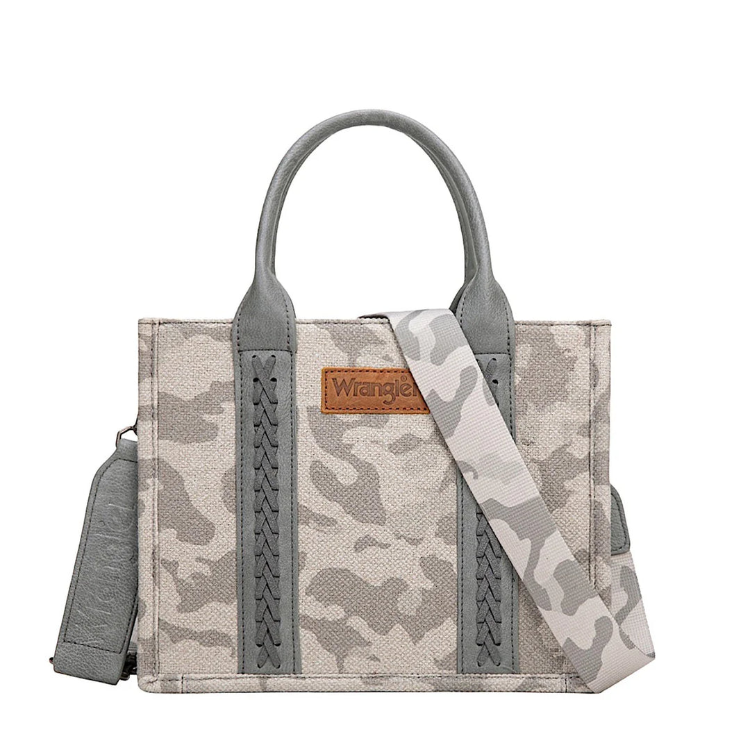 Wrangler - Camo Print Crossbody Bag - Light Grey