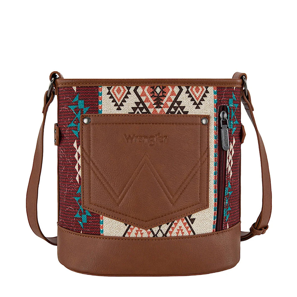 Wrangler - Lia Aztec Crossbody Bag - Brown