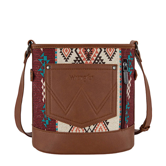 Wrangler - Lia Aztec Crossbody Bag - Brown
