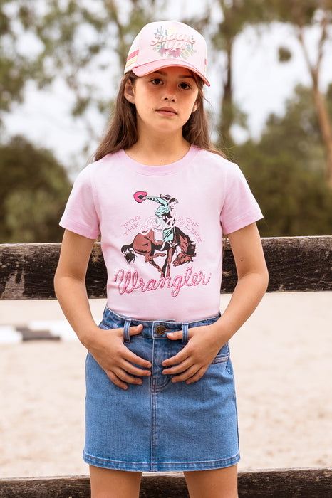 Wrangler - Girls Pastel Pink Jenna Tee