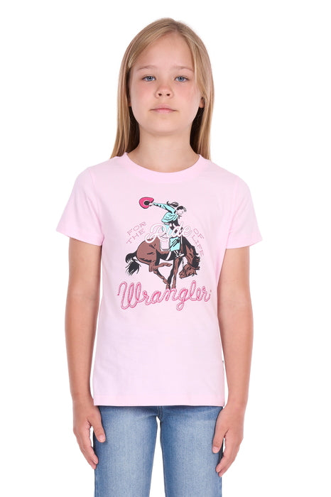 Wrangler - Girls Pastel Pink Jenna Tee