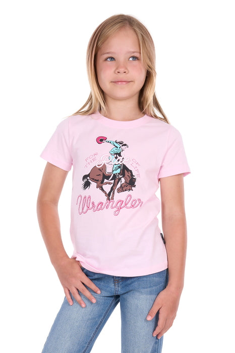 Wrangler - Girls Pastel Pink Jenna Tee