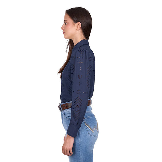 Wrangler - Womens Navy Lilly Blouse
