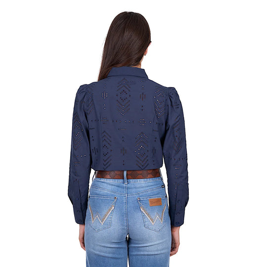 Wrangler - Womens Navy Lilly Blouse