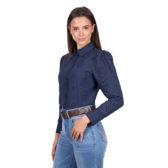 Wrangler - Womens Navy Lilly Blouse