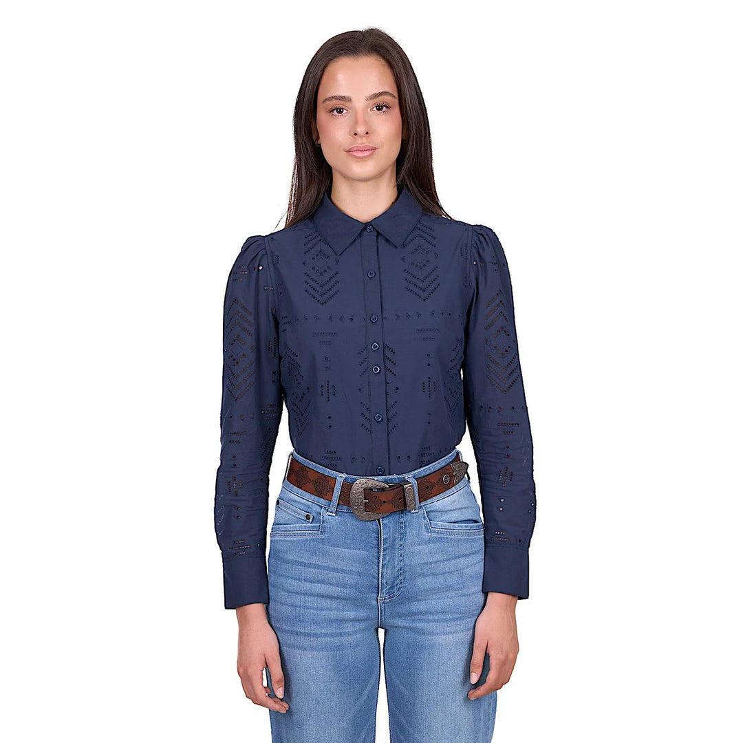 Wrangler - Womens Navy Lilly Blouse