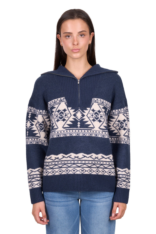 Wrangler- Womens Lacey Navy Sweater