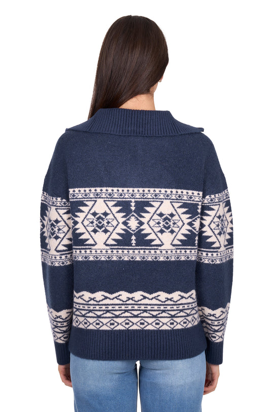 Wrangler- Womens Lacey Navy Sweater