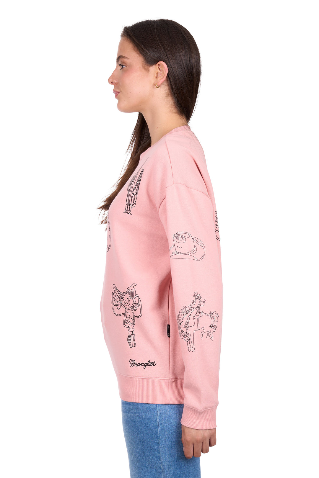 Wrangler- Womens Mallory Rose Crew Sweater