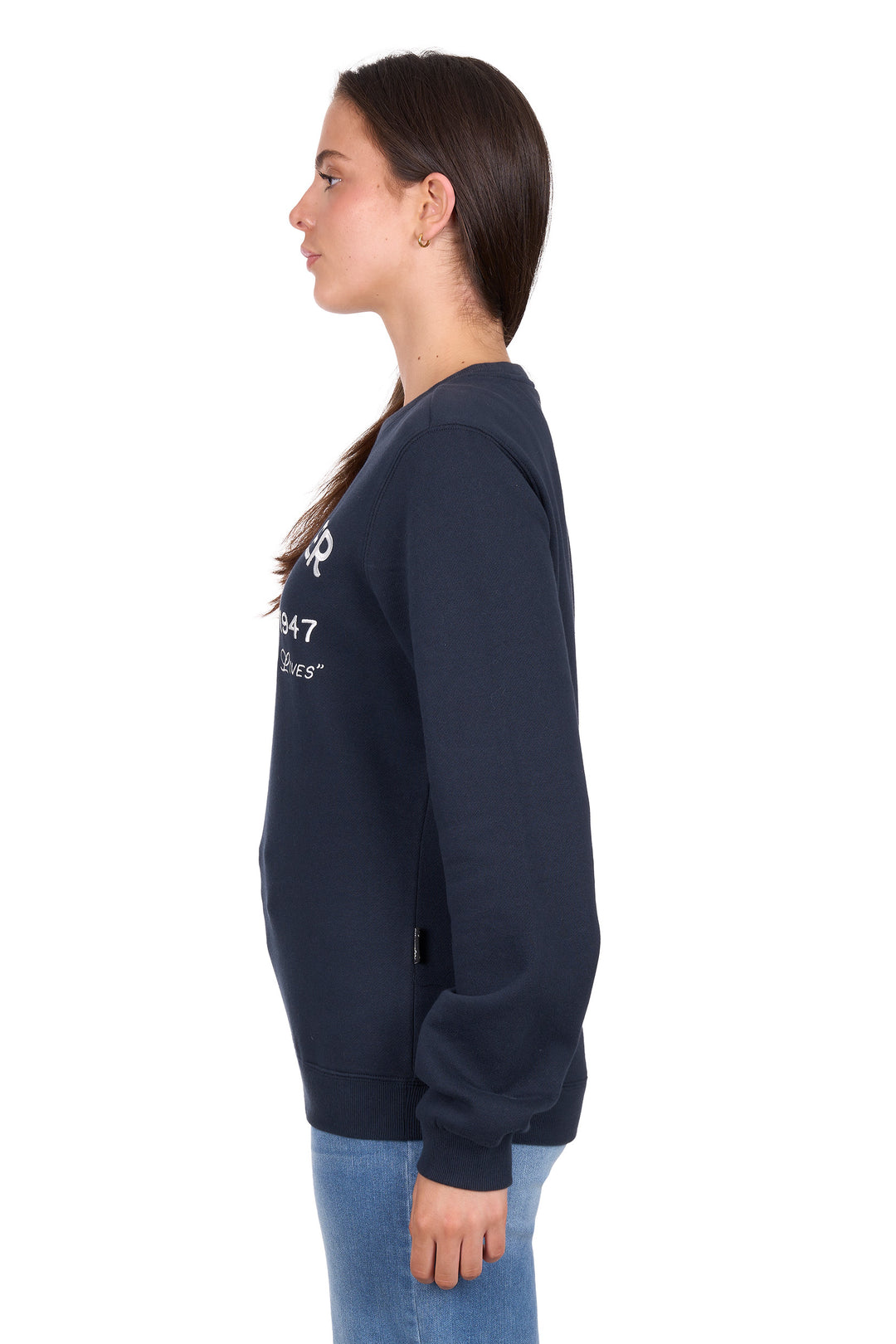 Wrangler- Womens Bella Navy Crew Sweater