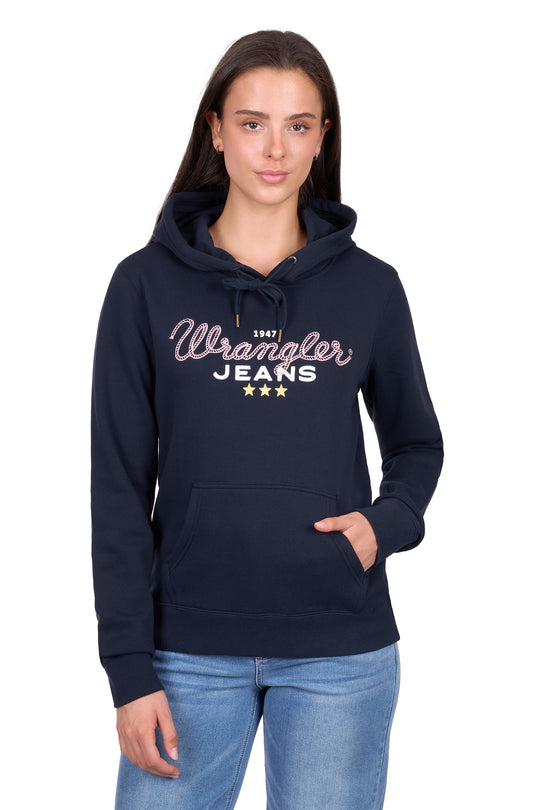Wrangler- Womens Piper Navy Hoodie