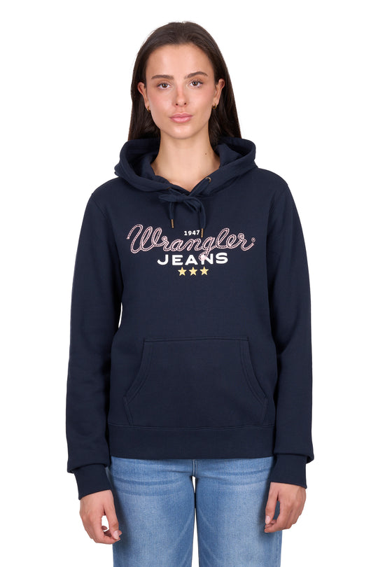 Wrangler- Womens Piper Navy Hoodie