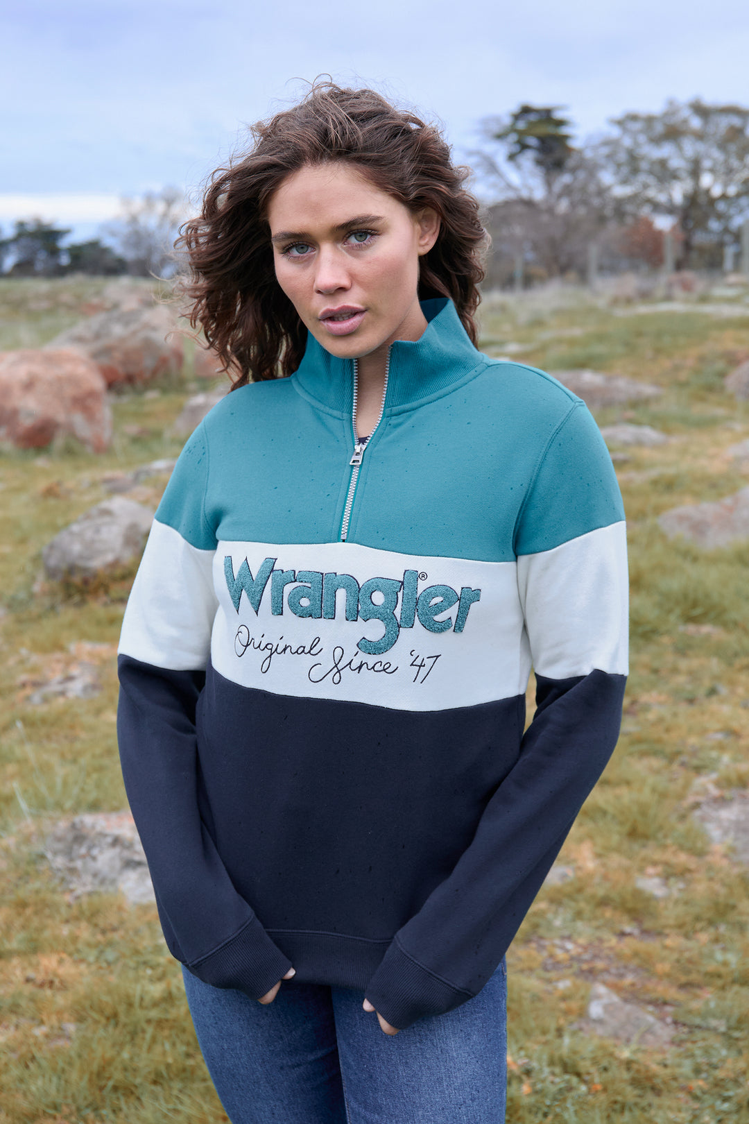 Wrangler- Womens Dana 1/4 Zip Sweater