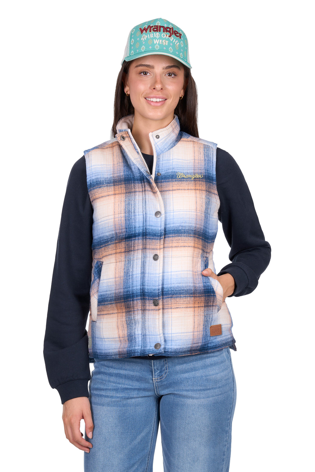 Wrangler- Womens Darla Check Vest