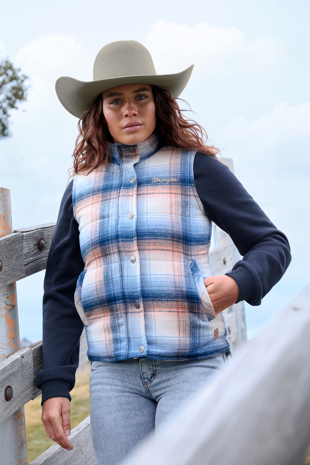 Wrangler- Womens Darla Check Vest